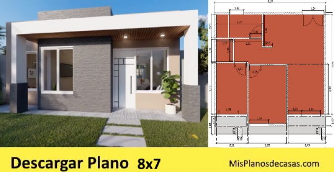 Proyecto de Casa de una Planta para Construir 8×7 metros