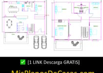 Plano para DESCARGAR Gratis AutoCAD – 2 Plantas 13×12,5